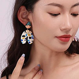 Colorful Resin Dangle Earrings