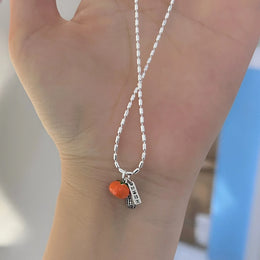 Sterling Pearl Chain Necklace