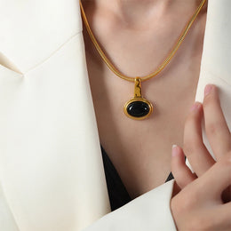 Black Onyx Pendant Necklace