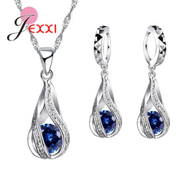 Sterling Waterdrop Zircon Set