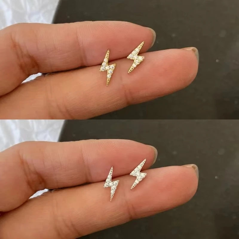Lightning Zircon Stud Earrings