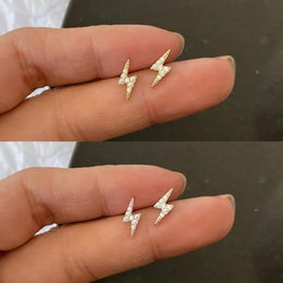 Lightning Zircon Stud Earrings