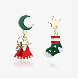 Christmas Bow Bell Earrings