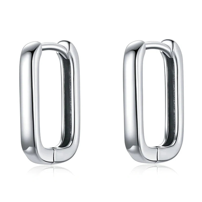 Square Sterling Silver Hoops
