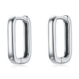 Square Sterling Silver Hoops