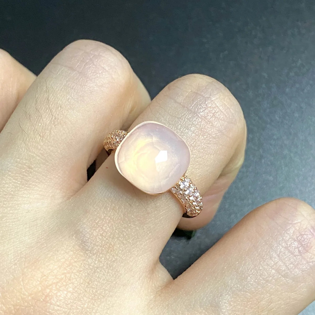 Pink Crystal Candy Ring
