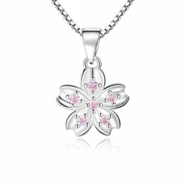 Cherry Blossom Zircon Necklace