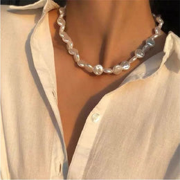 Layered Pearl Heart Necklace