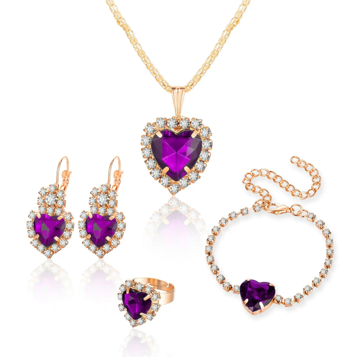 Blue Crystal Bridal Set