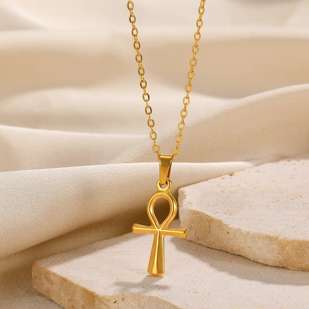 Christian Cross Coin Necklace