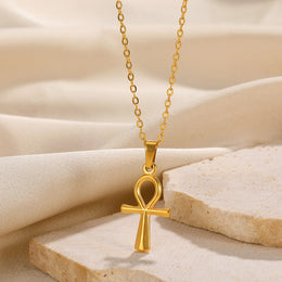 Christian Cross Coin Necklace