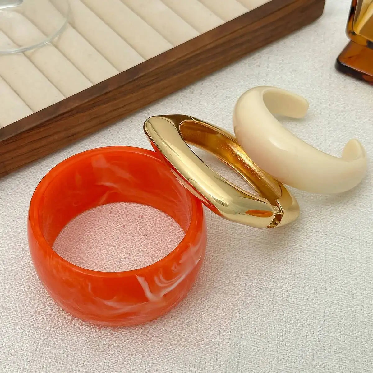 Geometric Acrylic Wide Bracelet
