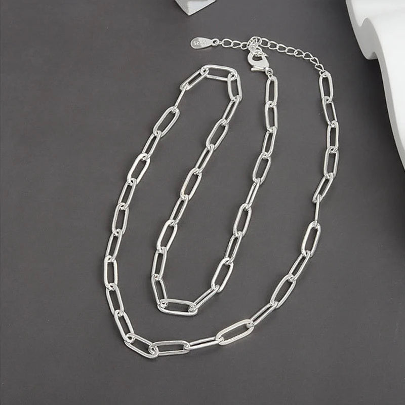 Sterling Pearl Chain Necklace