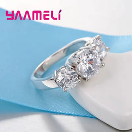 Silver Zircon Band Ring