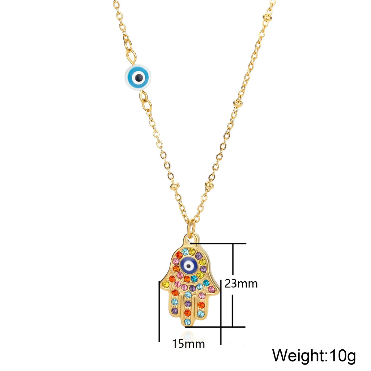 Zircon Evil Eye Necklace