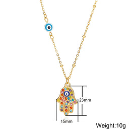 Zircon Evil Eye Necklace