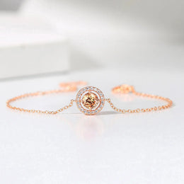 Round Zircon Link Bracelet