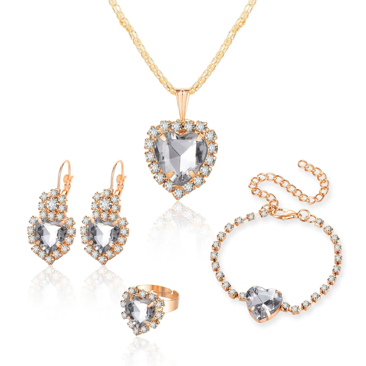 Blue Crystal Bridal Set