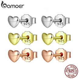 Petite Heart Silver Earrings