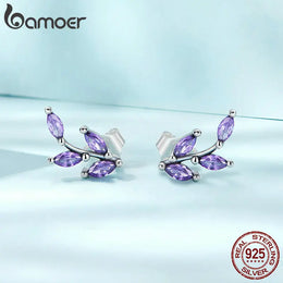 Purple Branch Silver Studs