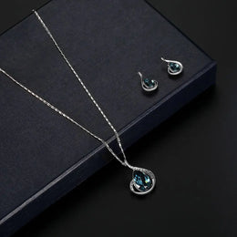 Blue Waterdrop Jewelry Set