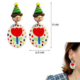 Colorful Resin Dangle Earrings