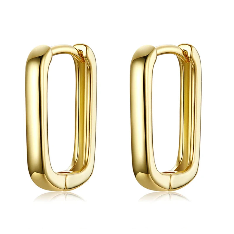Square Sterling Silver Hoops