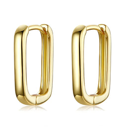 Square Sterling Silver Hoops