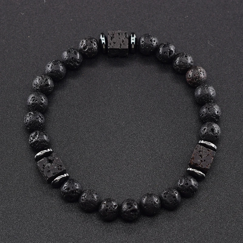 Frosted Volcanic Bead Bracelet