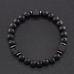Frosted Volcanic Bead Bracelet