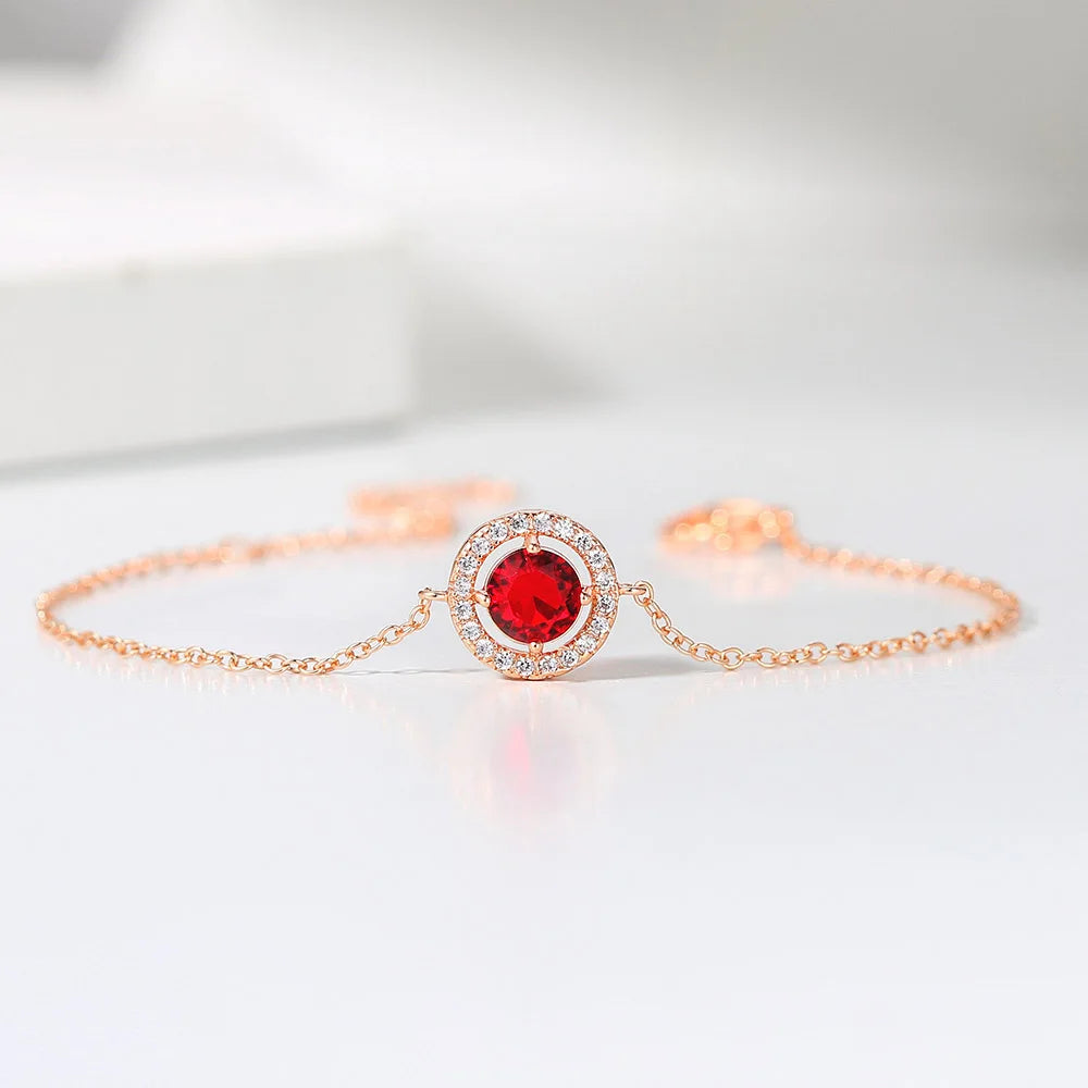 Round Zircon Link Bracelet