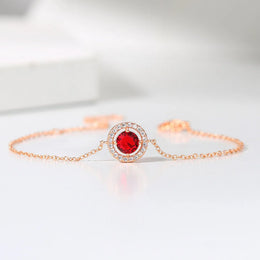 Round Zircon Link Bracelet