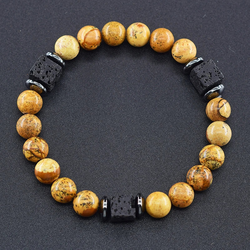 Frosted Volcanic Bead Bracelet