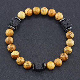 Frosted Volcanic Bead Bracelet