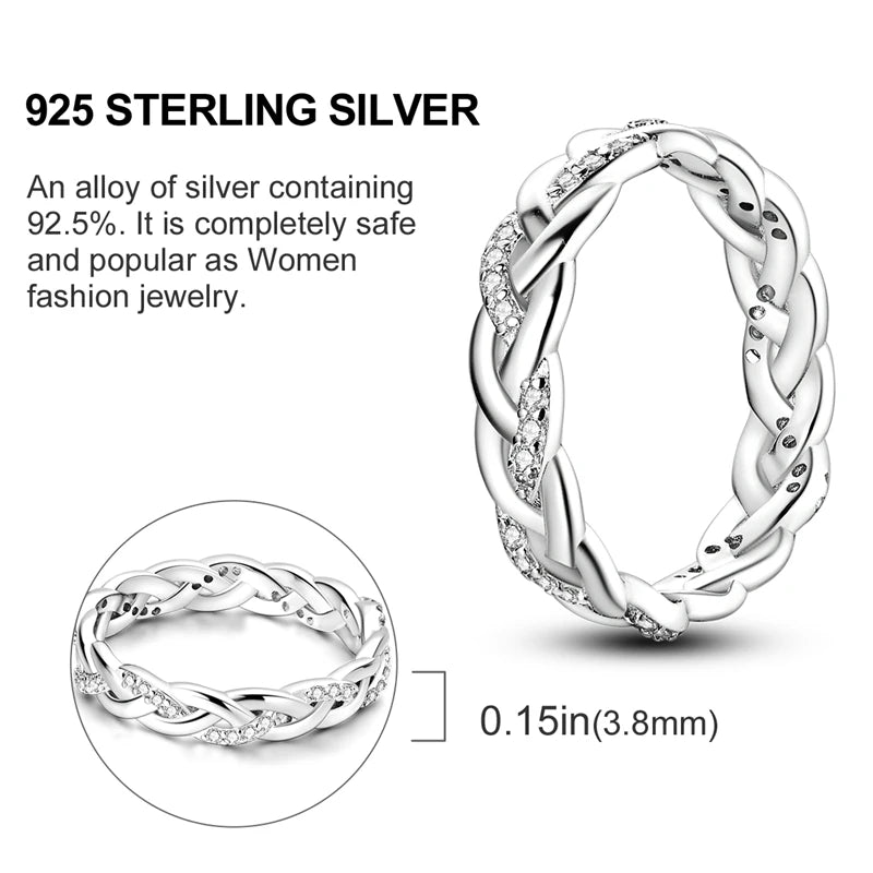 Blue Zircon Moon Ring