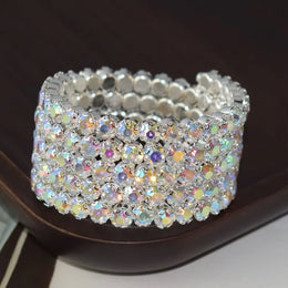 Crystal Bridal Layered Bangles