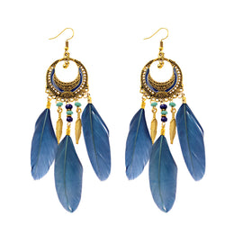 Dreamcatcher Feather Tassel Earrings