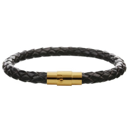 Woven Leather Magnetic Bracelet