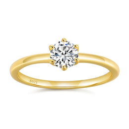 Moissanite Sterling Wedding Ring