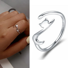 WOSTU Adjustable Sterling Ring