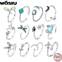WOSTU Adjustable Sterling Ring