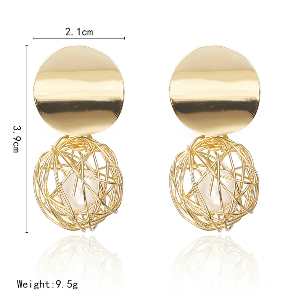 Twisted Wire Ball Earrings