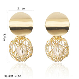 Twisted Wire Ball Earrings
