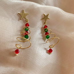 Christmas Bow Bell Earrings