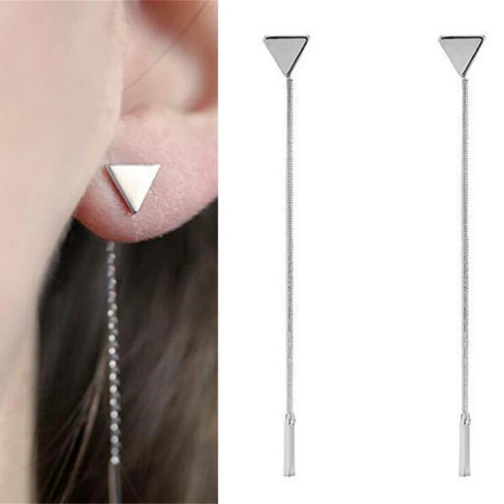 Long Chain Tassel Earrings