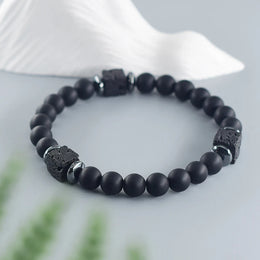 Frosted Volcanic Bead Bracelet