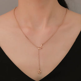 Moon Star Charm Necklace