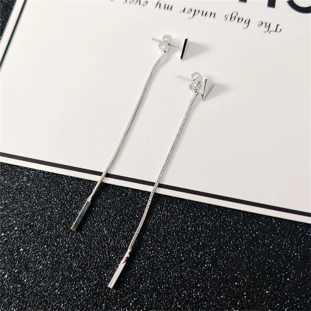 Long Chain Tassel Earrings