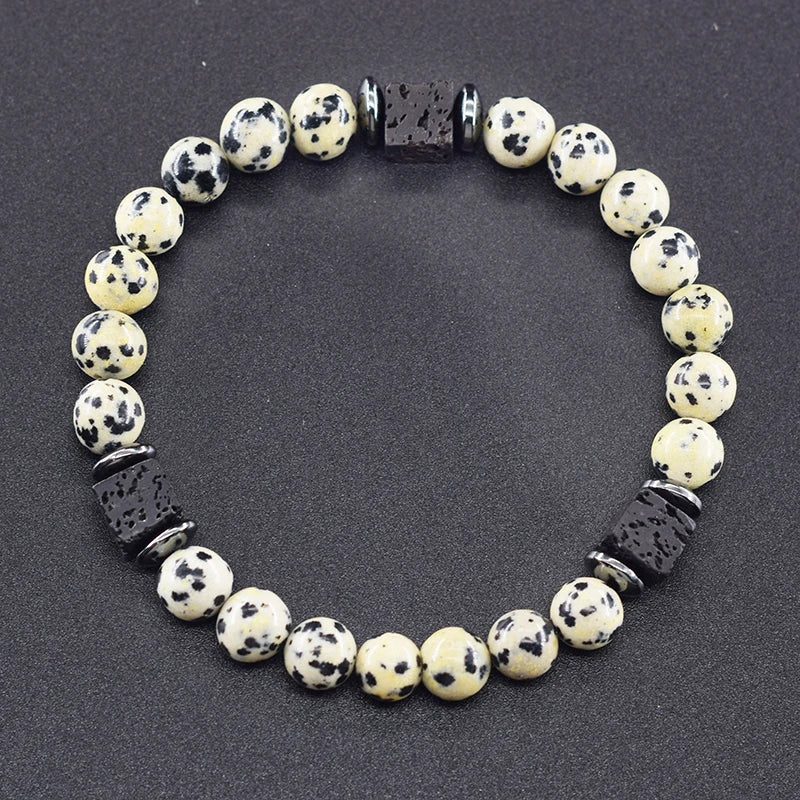 Frosted Volcanic Bead Bracelet