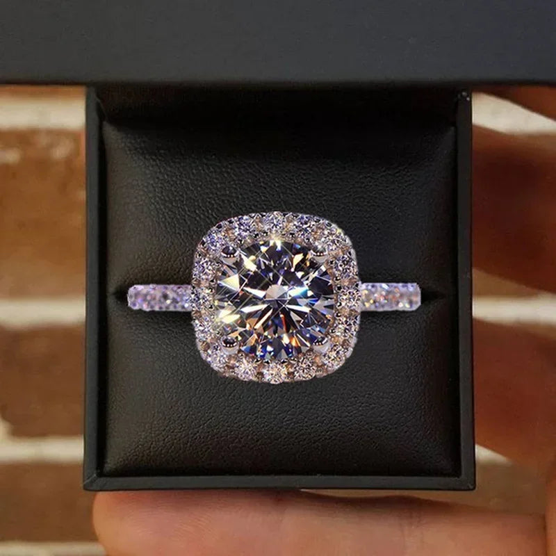 Silver Zircon Bridal Ring